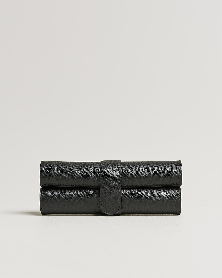 Men | Smythson Panama Travel Chess Roll Black | Smythson | Panama Travel Chess Roll Black