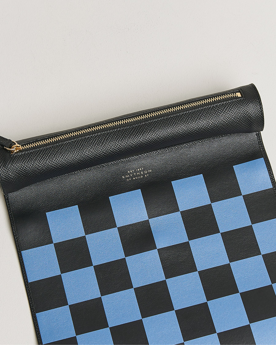 Men | Smythson Panama Travel Chess Roll Black | Smythson | Panama Travel Chess Roll Black