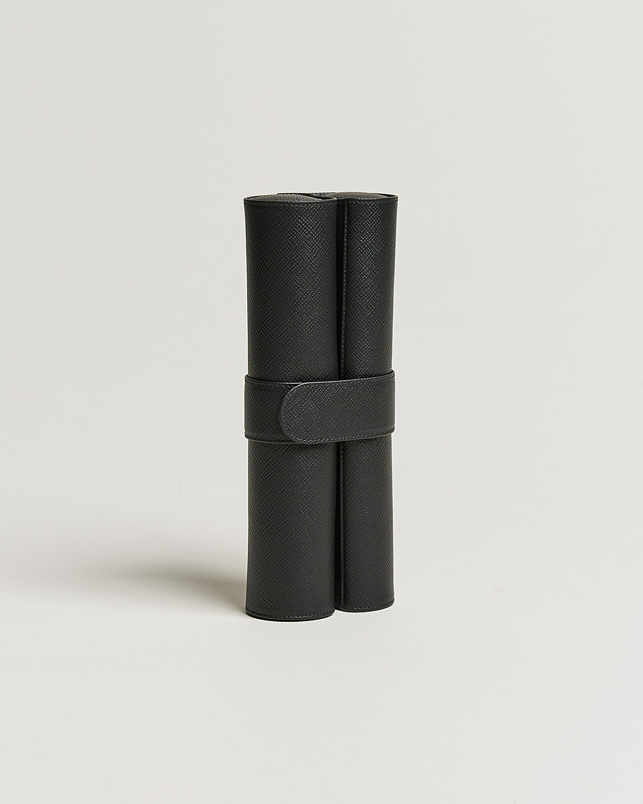 Men | Smythson Panama Travel Chess Roll Black | Smythson | Panama Travel Chess Roll Black