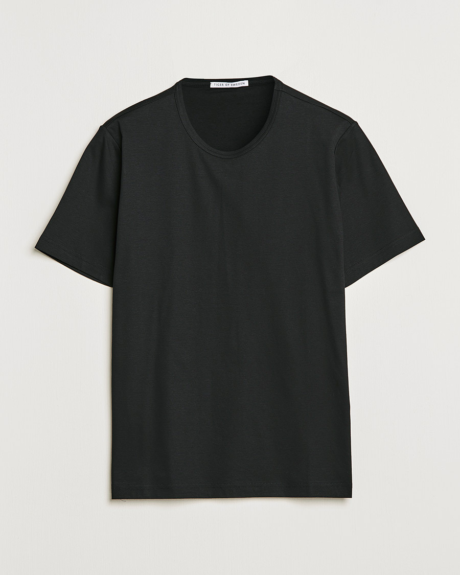 Men | T-Shirts | Tiger of Sweden | Olaf Mercerized Cotton Tee Black