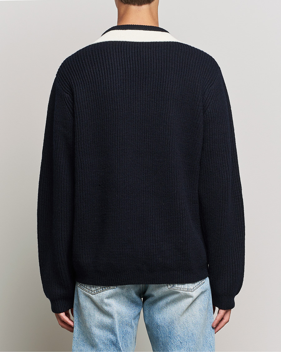 Men | Sweaters & Knitwear | Tiger of Sweden | Puck Wool Sweater Light Ink