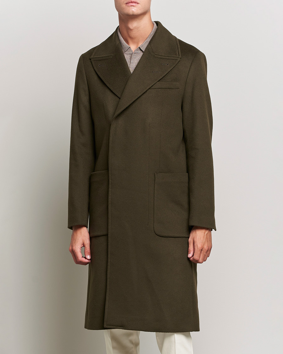 Men | Coats | Tiger of Sweden | Jeean Wool Coat Dark Brown