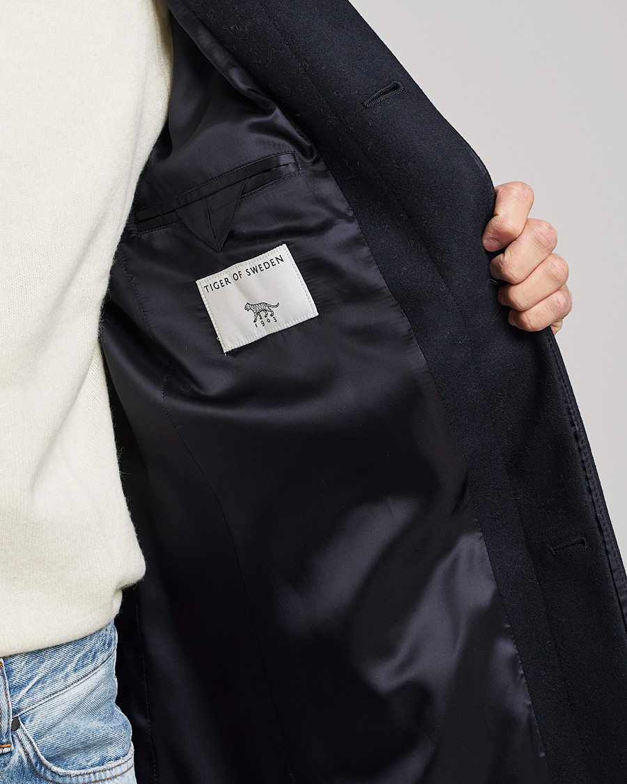 Men | Coats & Jackets | Tiger of Sweden | Aleric Wool Coat Light Ink
