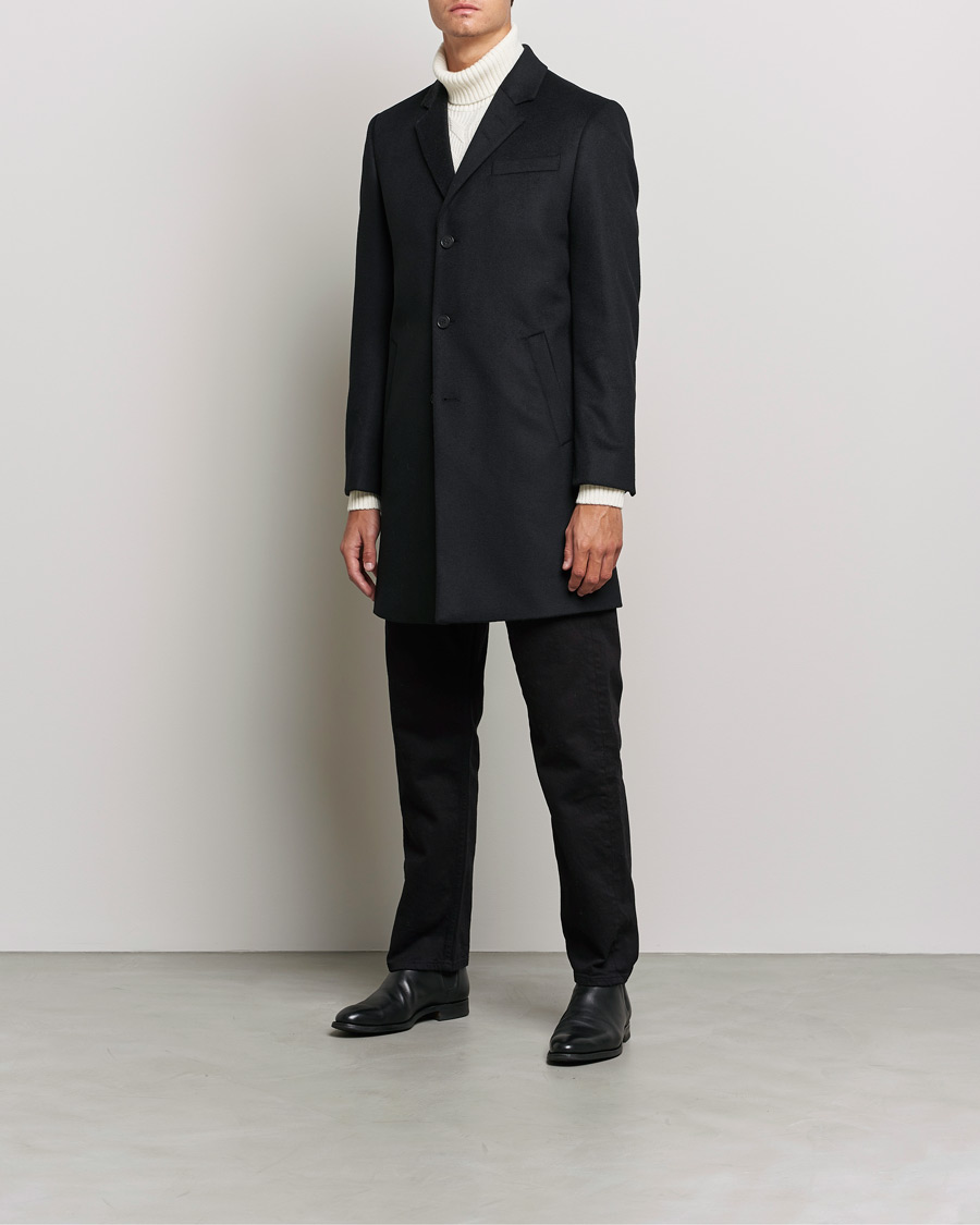 Men | Coats & Jackets | Tiger of Sweden | Cempsey Wool Cashmere Coat Black