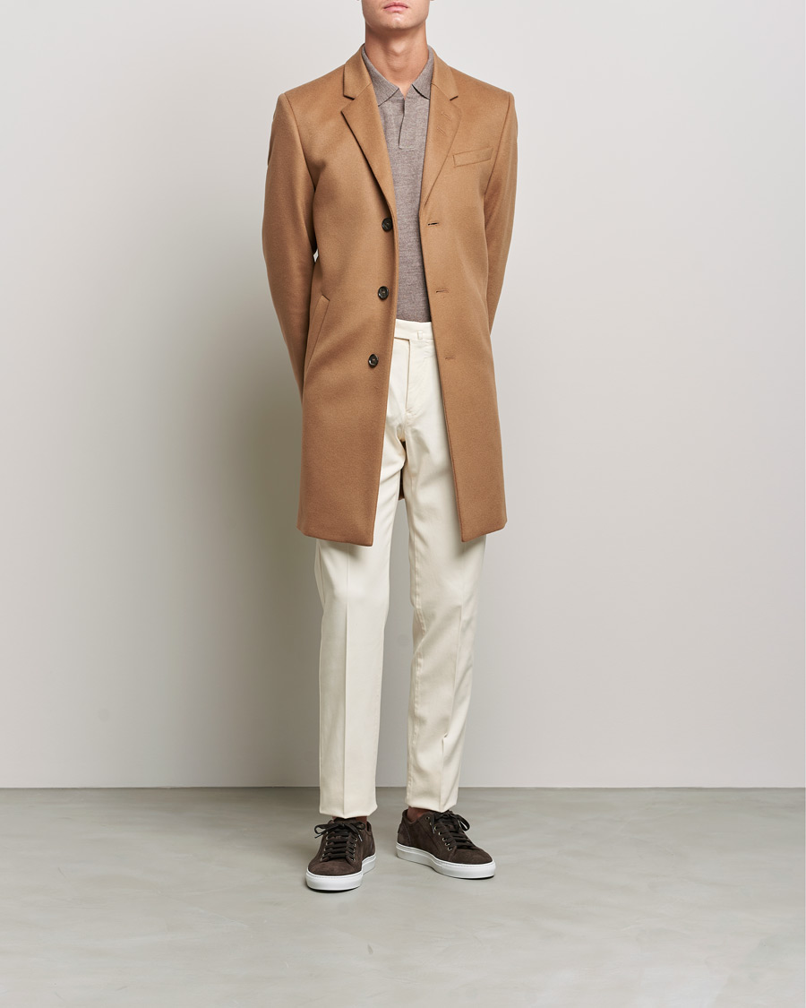 Men | Coats & Jackets | Tiger of Sweden | Cempsey Wool Cashmere Coat Dark Honey