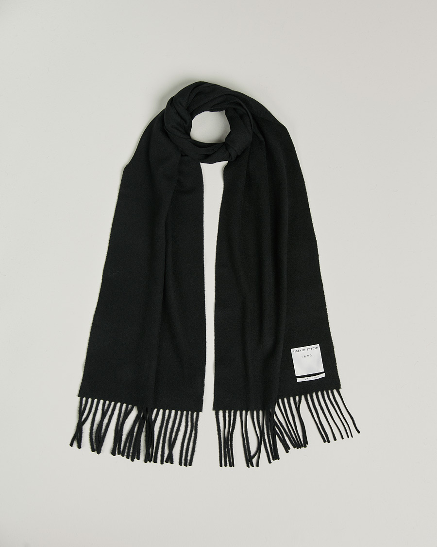 Men | Tiger of Sweden Sylan Wool Scarf Black | Tiger of Sweden | Sylan Wool Scarf Black