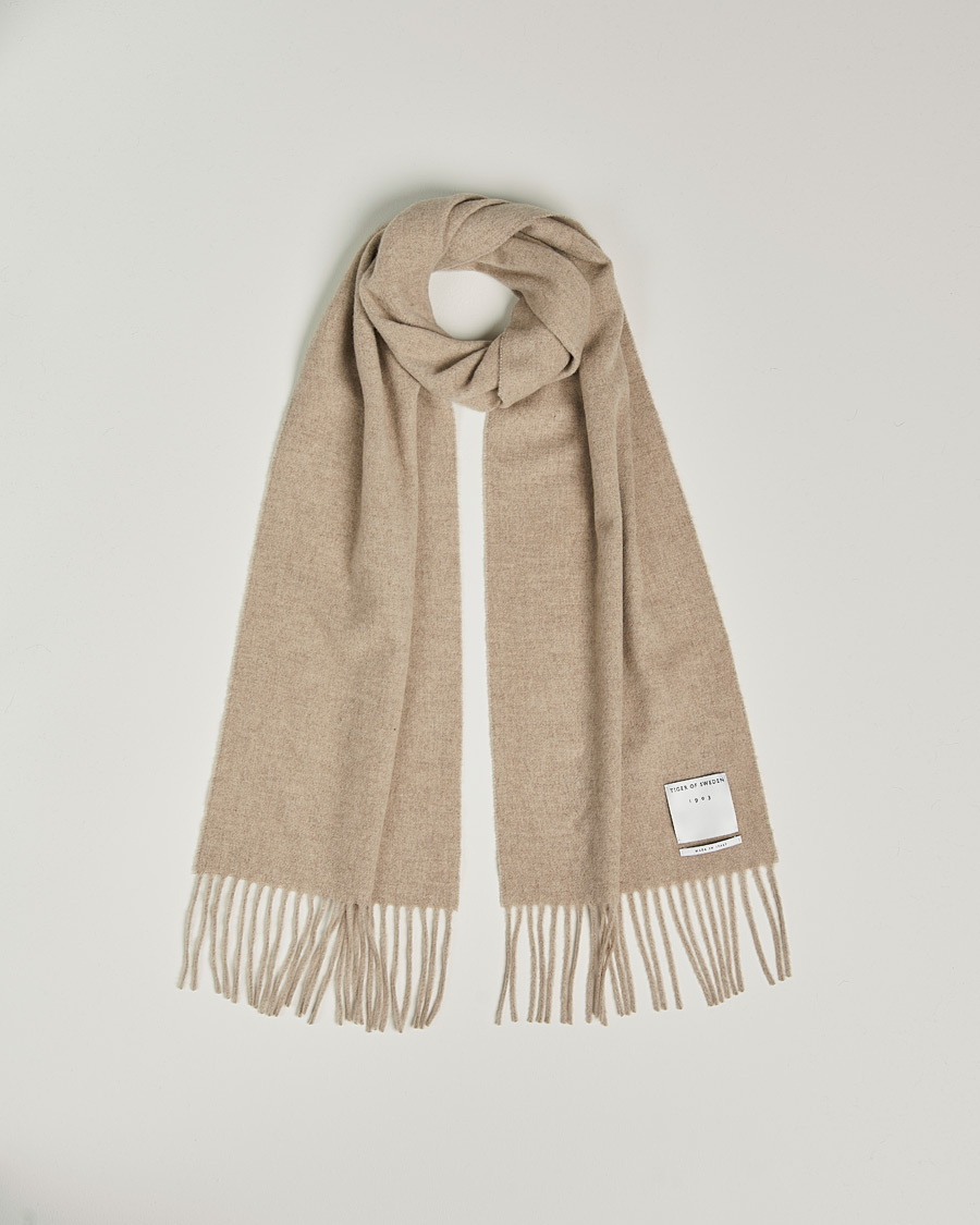 Men | Tiger of Sweden Sylan Wool Scarf Light Camel | Tiger of Sweden | Sylan Wool Scarf Light Camel
