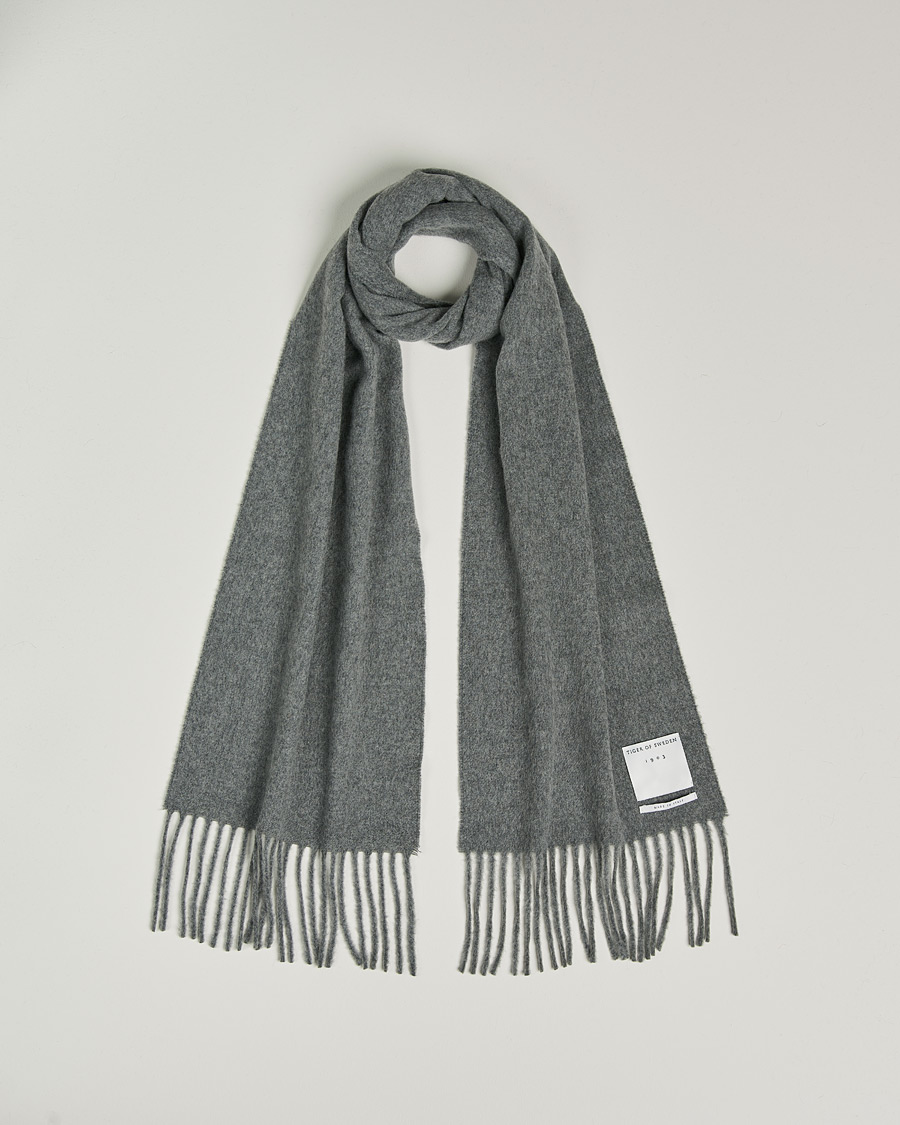 Men | Tiger of Sweden Sylan Wool Scarf Grey Mel | Tiger of Sweden | Sylan Wool Scarf Grey Mel