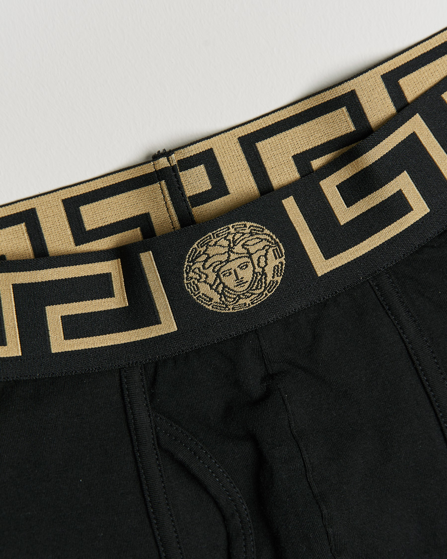 Men | Underwear & Socks | Versace | Greca Long Johns Black