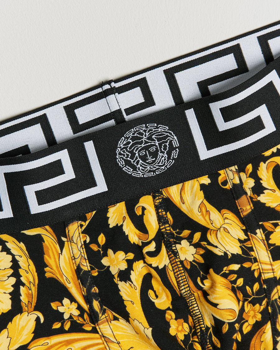 Men | Underwear & Socks | Versace | Barocco Print Boxer Black/Gold