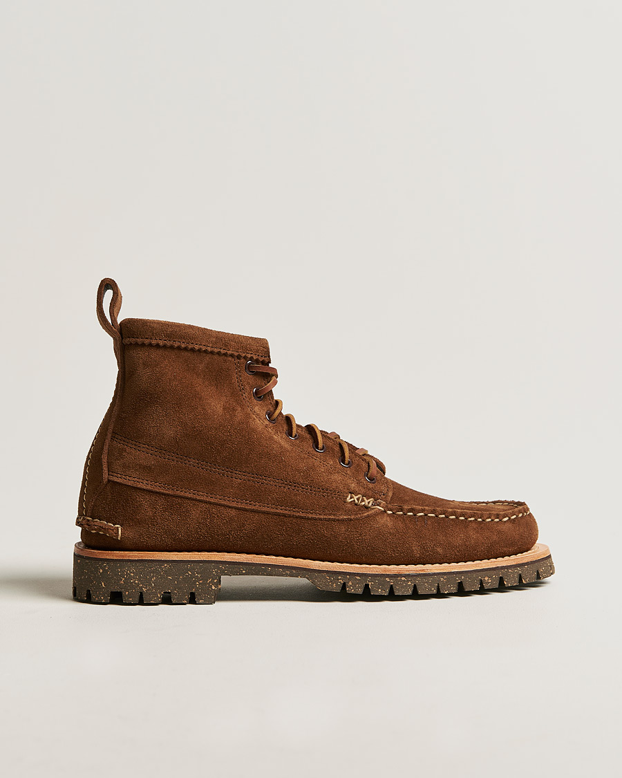 Men | Yuketen Cortina Sole Angler Boots Dark Brown Suede | Yuketen | Cortina Sole Angler Boots Dark Brown Suede