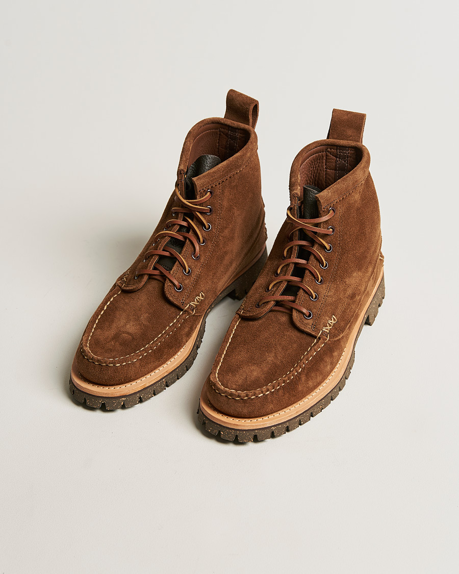 Men |  | Yuketen | Cortina Sole Angler Boots Dark Brown Suede