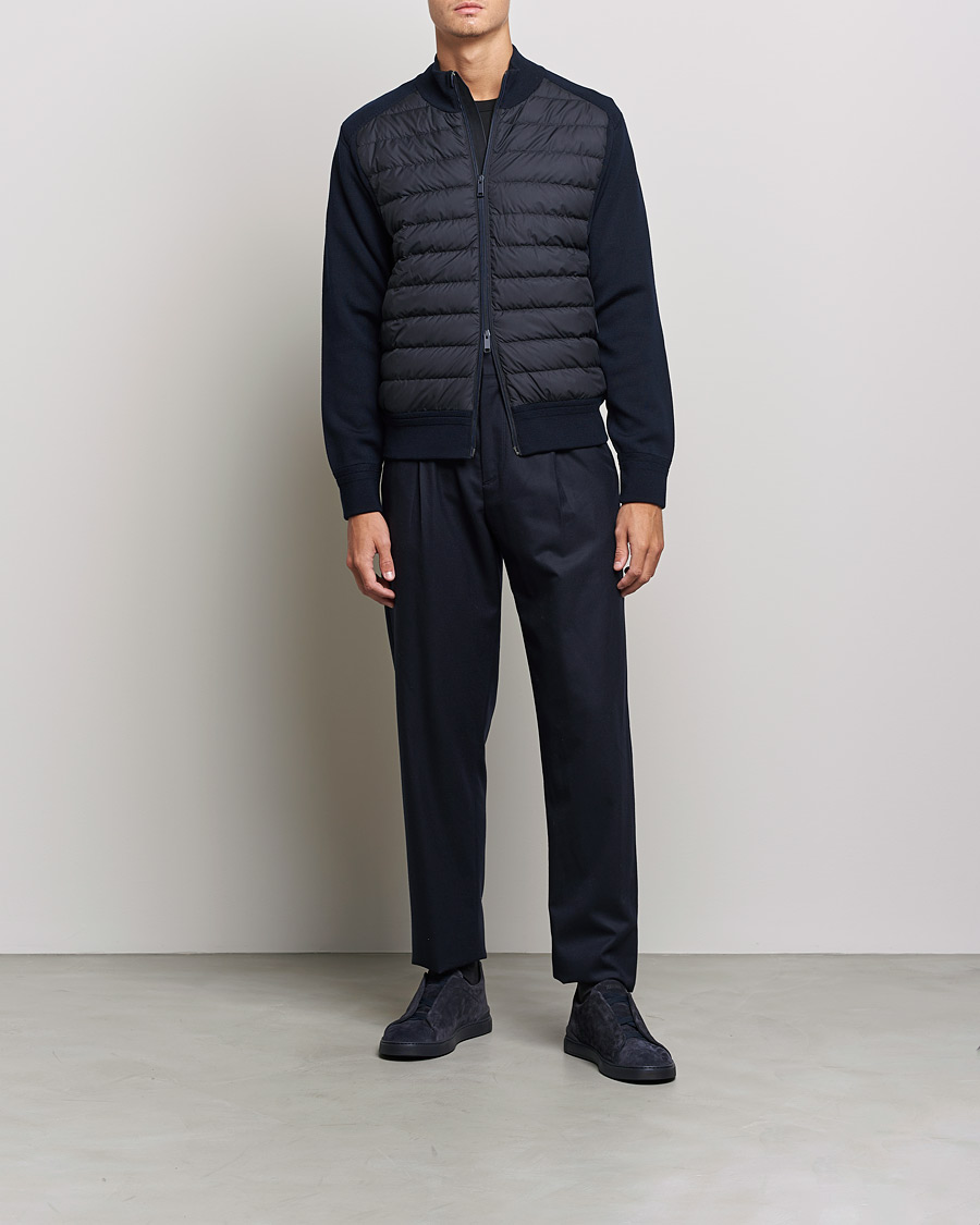 Men | Coats & Jackets | Zegna | Padded Hybrid Jacket Navy
