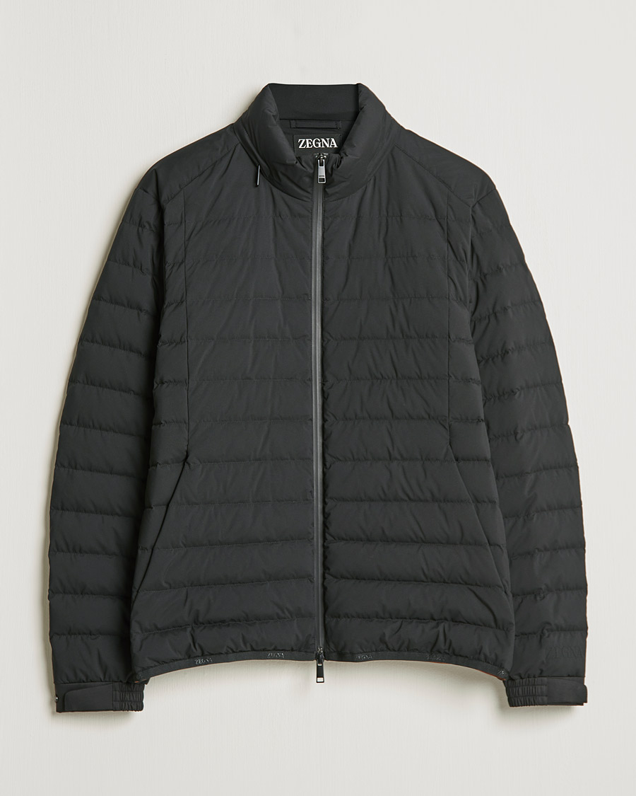 Men | Coats & Jackets | Zegna | Lightweight Nylon Down Jacket Black