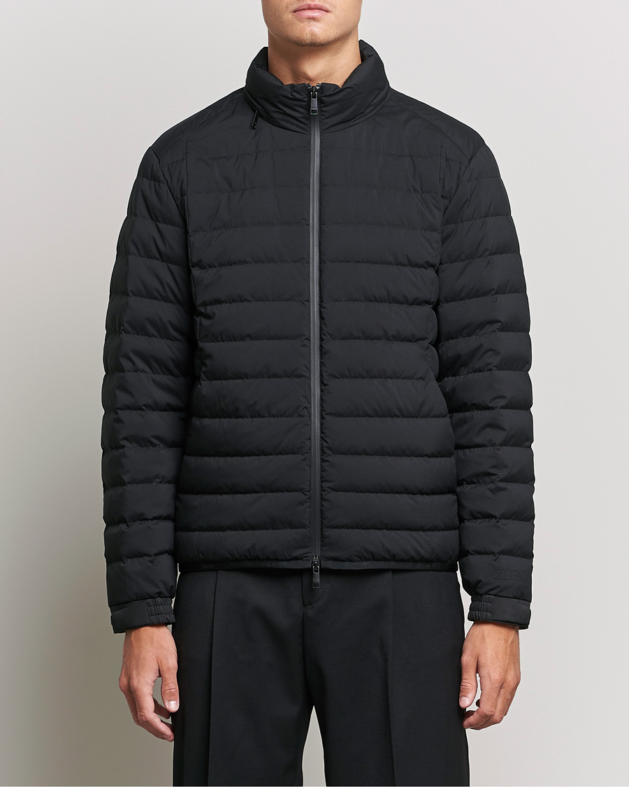 Men | Coats & Jackets | Zegna | Lightweight Nylon Down Jacket Black