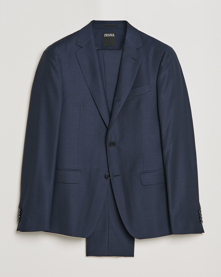 Men |  | Zegna | Tailored Wool Suit Navy