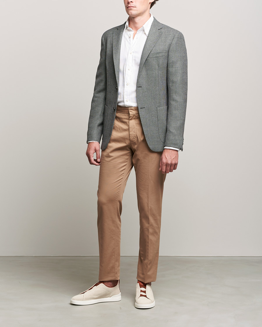 Men | Blazers | Zegna | Unconstructed Wool Blazer Light Grey