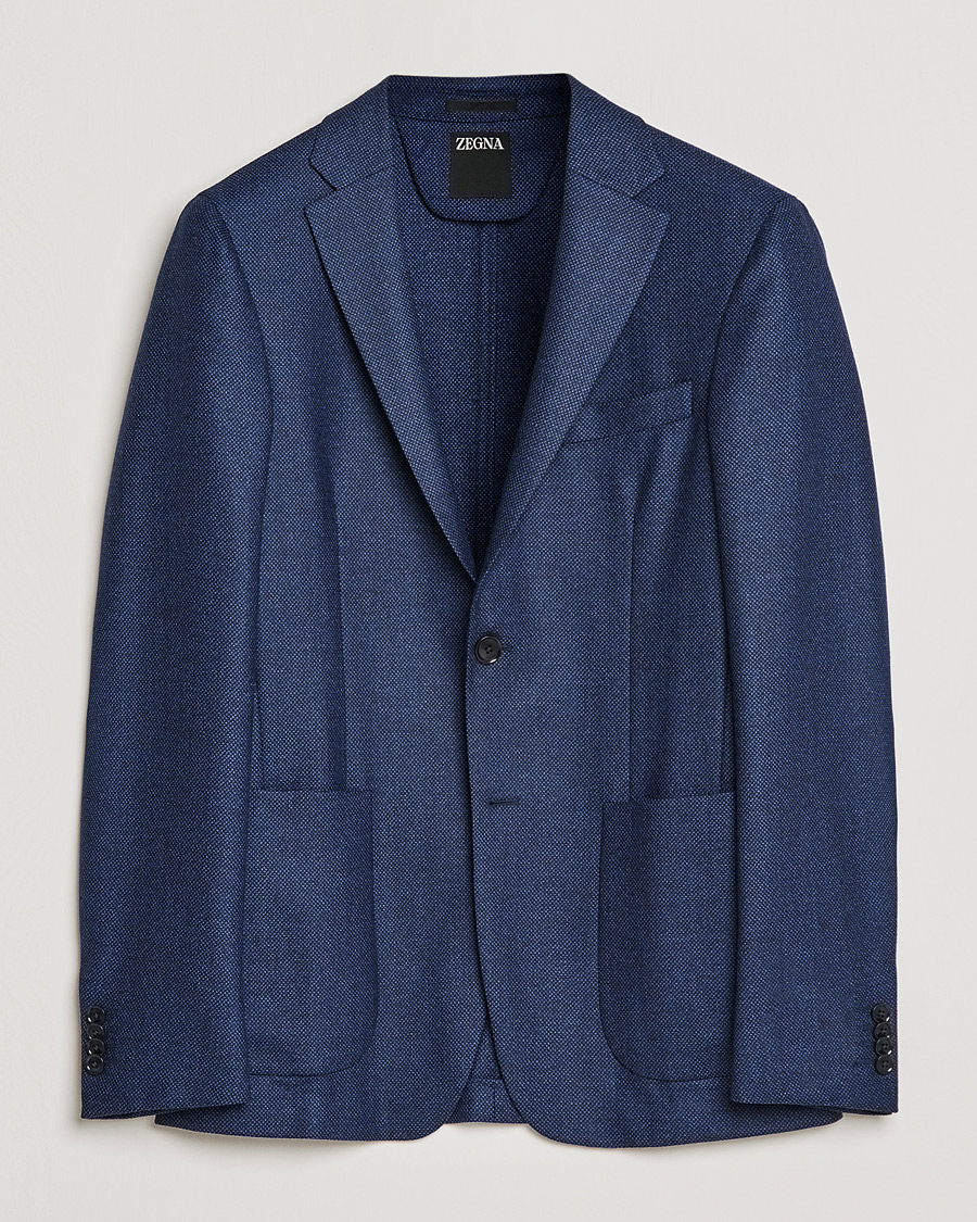 Men | Blazers | Zegna | Unconstructed Wool Blazer Dark Blue