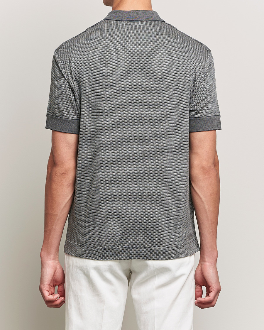 Men | Polo Shirts | Zegna | Cotton/Silk Short Sleeve Polo Grey