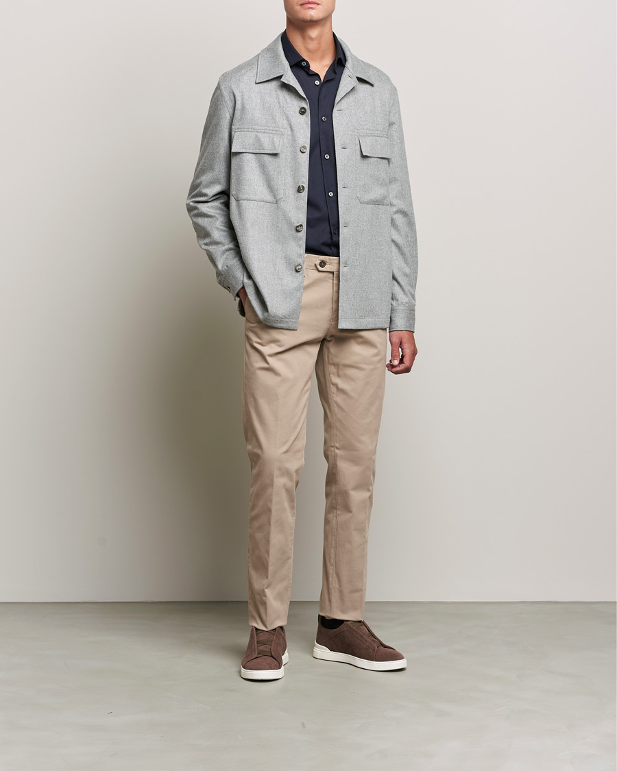 Men | Shirts | Zegna | Premium Cotton Shirt Navy