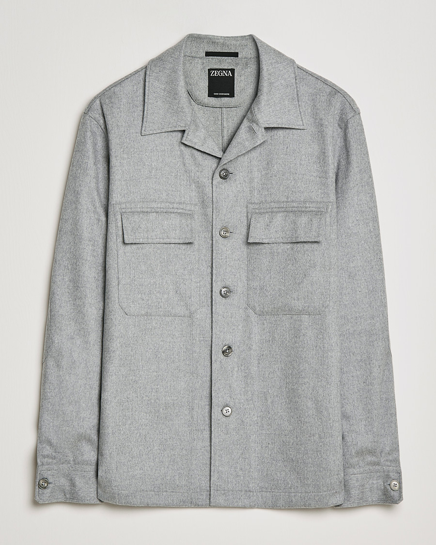 Men | Shirts | Zegna | Oasi Cashmere Overshirt Light Grey