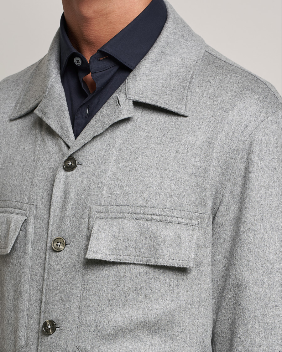 Men | Shirts | Zegna | Oasi Cashmere Overshirt Light Grey