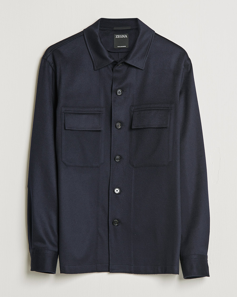 Men | Shirts | Zegna | Oasi Cashmere Overshirt Navy