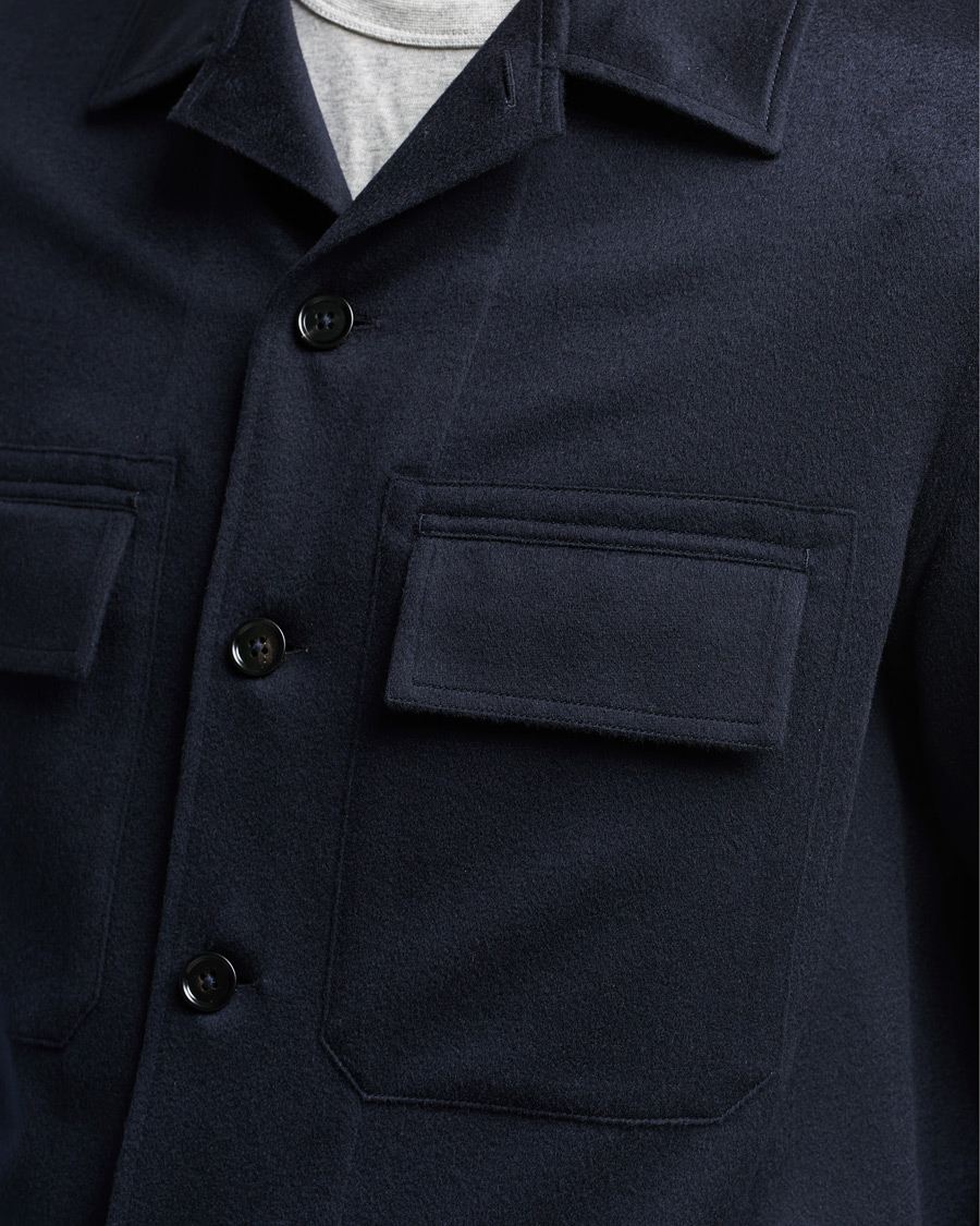 Men | Shirts | Zegna | Oasi Cashmere Overshirt Navy