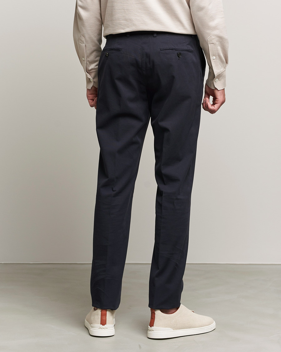 Men | Trousers | Zegna | Premium Cotton Chinos Navy
