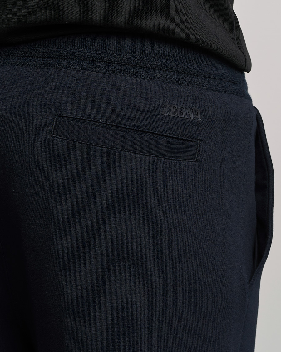 Men | Trousers | Zegna | Cotton Stretch Joggers Navy