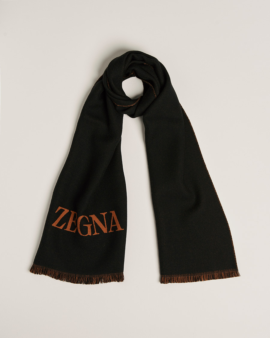Men |  | Zegna | Bicolor Wool Scarf Black