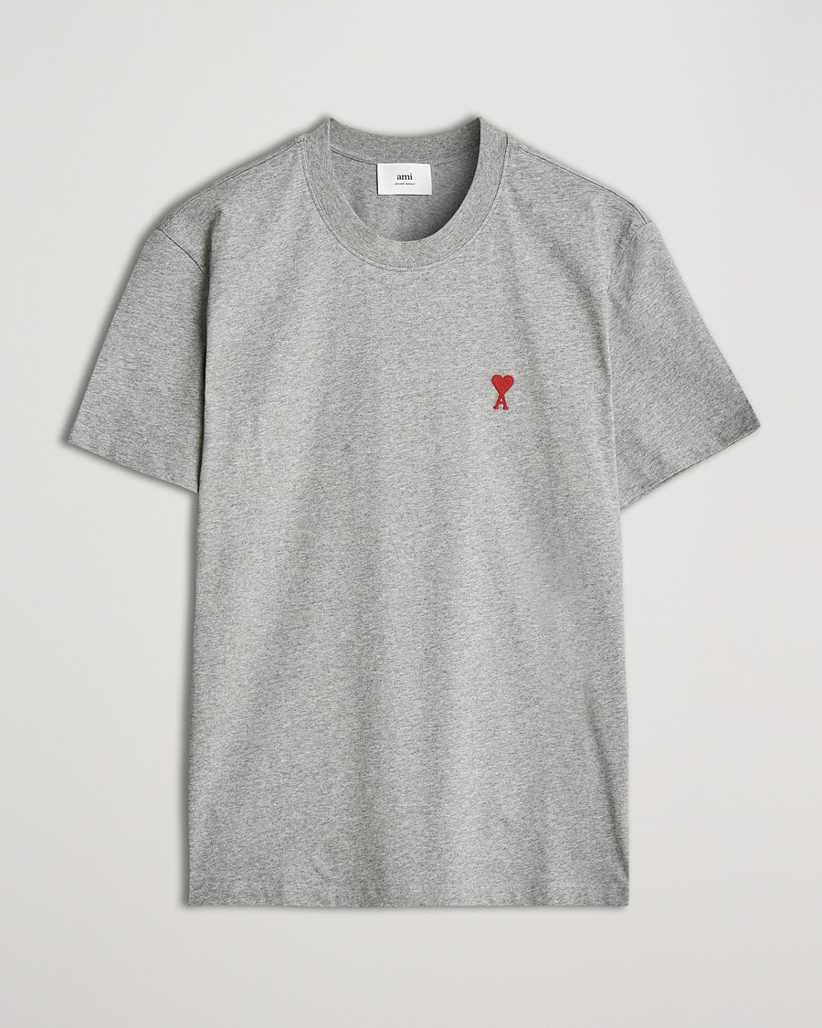 Men |  | AMI | Heart Logo T-Shirt Heather Grey