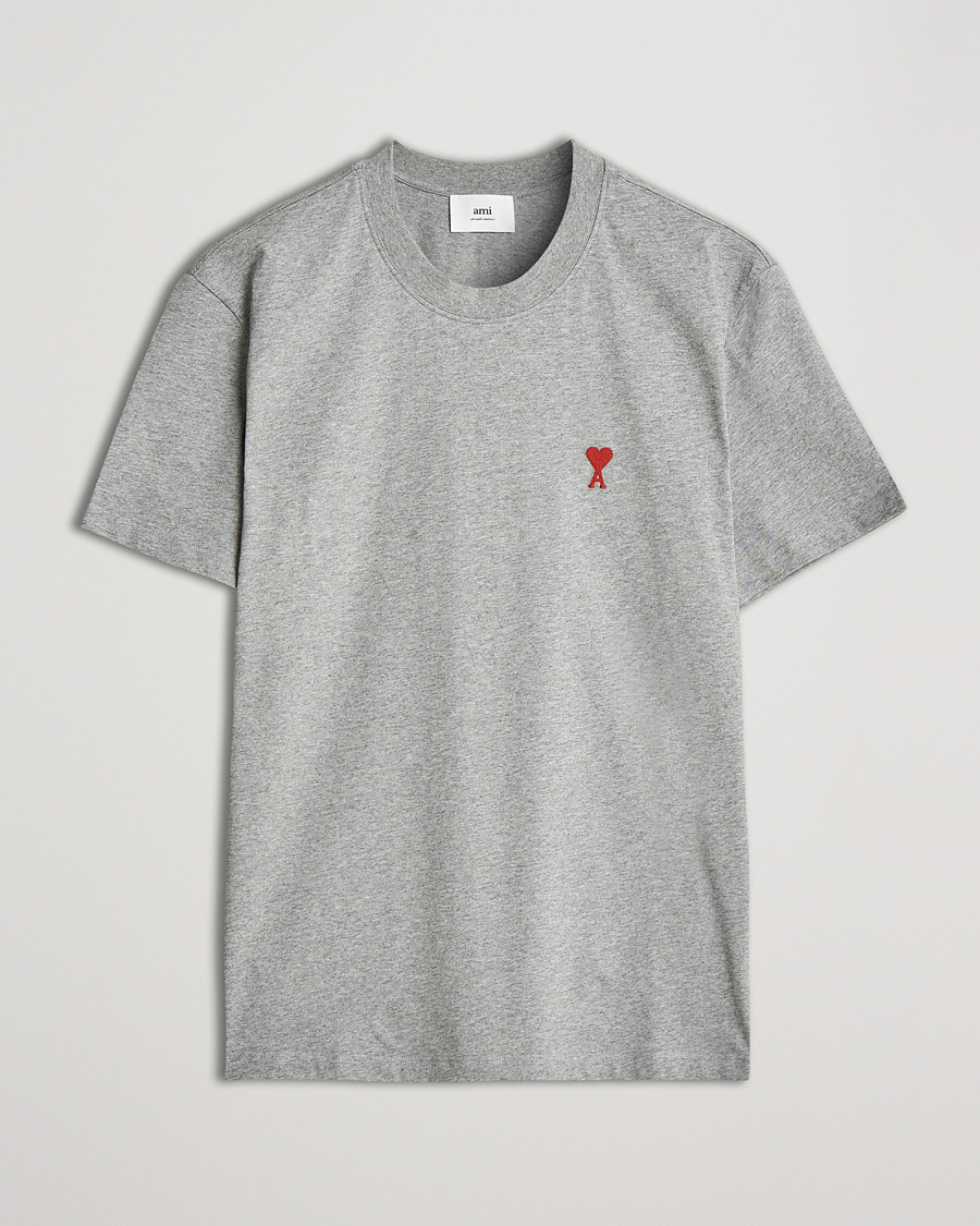 Men | T-Shirts | AMI | Heart Logo T-Shirt Heather Grey