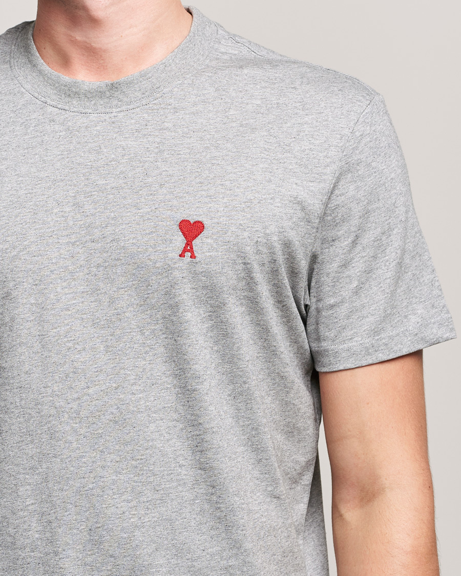 Men | T-Shirts | AMI | Heart Logo T-Shirt Heather Grey