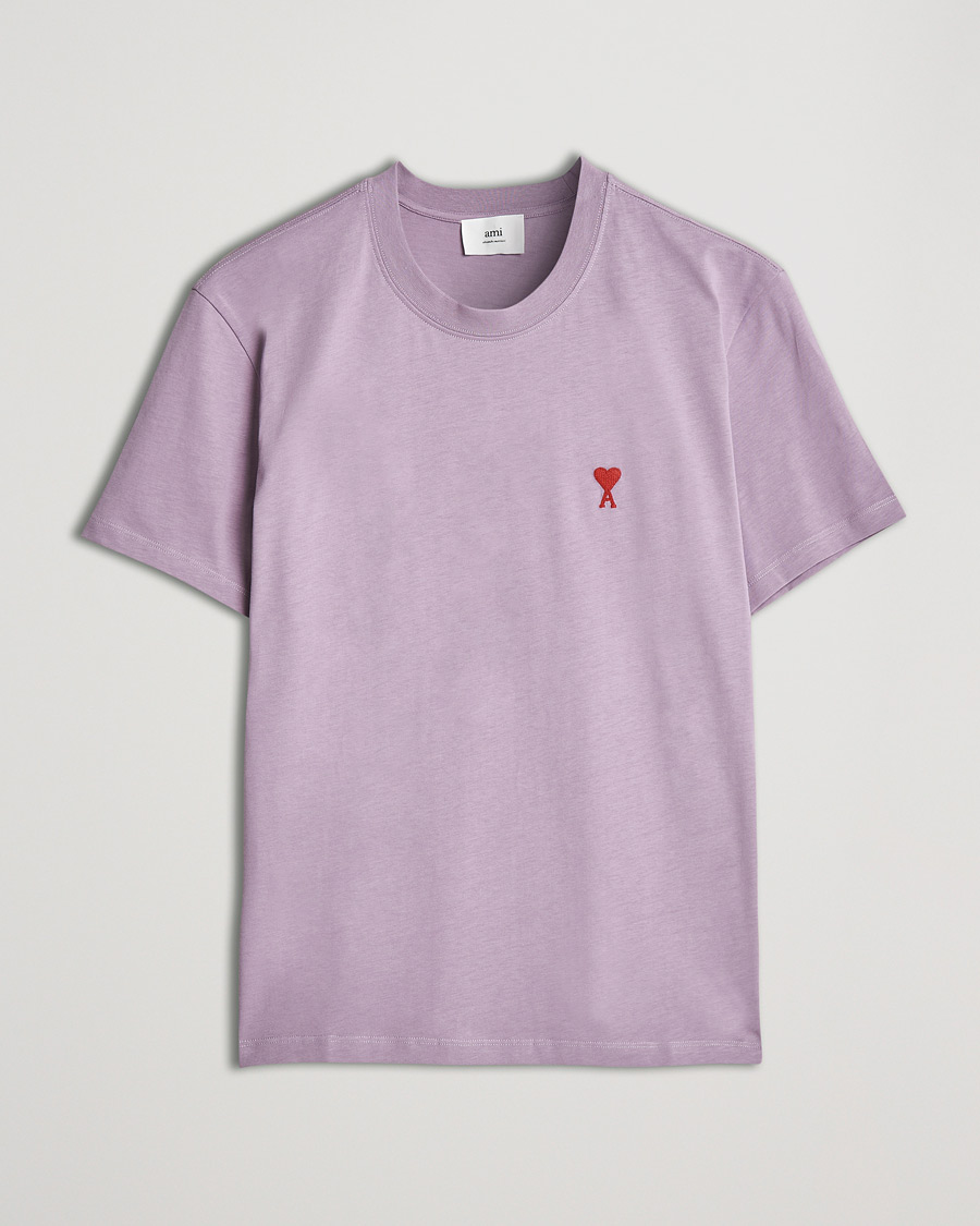 Men | T-Shirts | AMI | Heart Logo T-Shirt Washed Purple