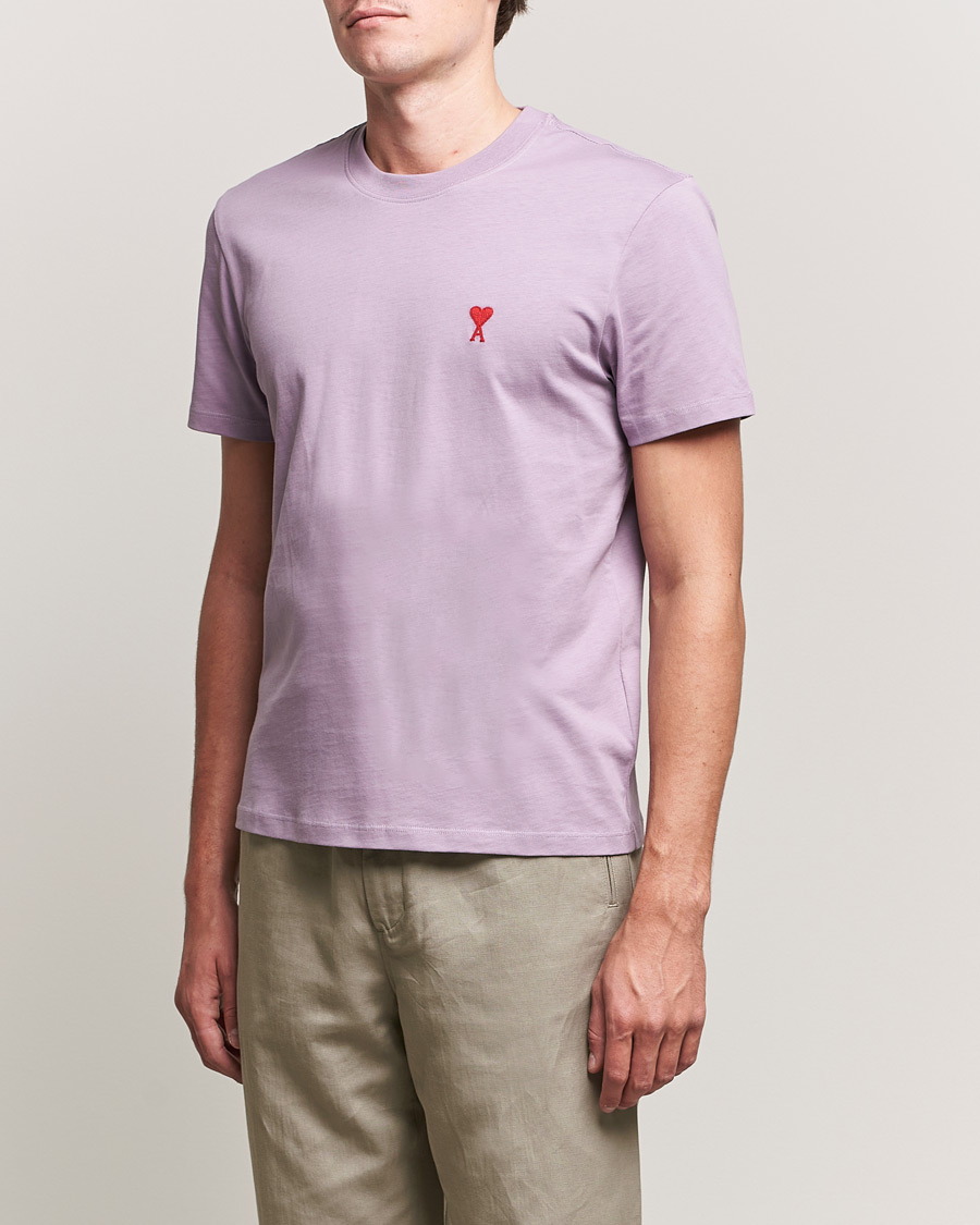 Men | T-Shirts | AMI | Heart Logo T-Shirt Washed Purple