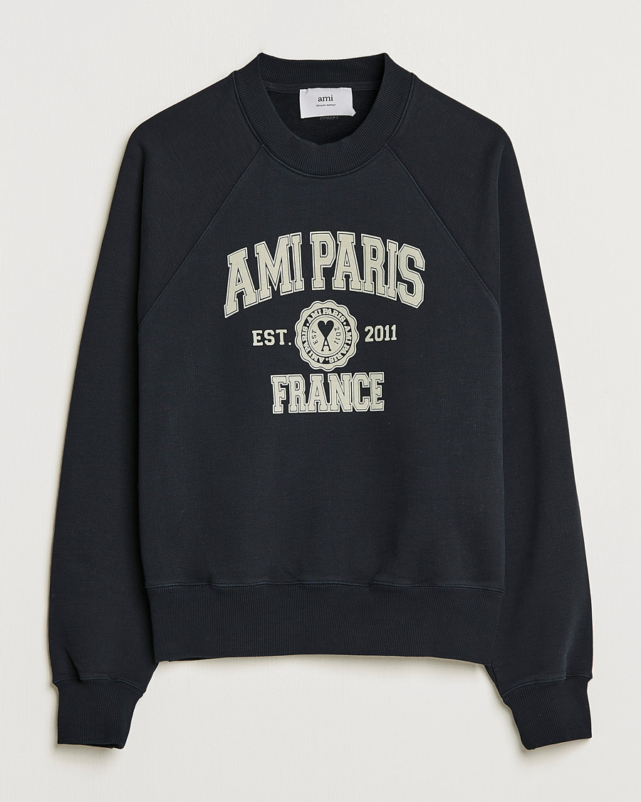 Men | Sweaters & Knitwear | AMI | Paris College Sweatshirt Black