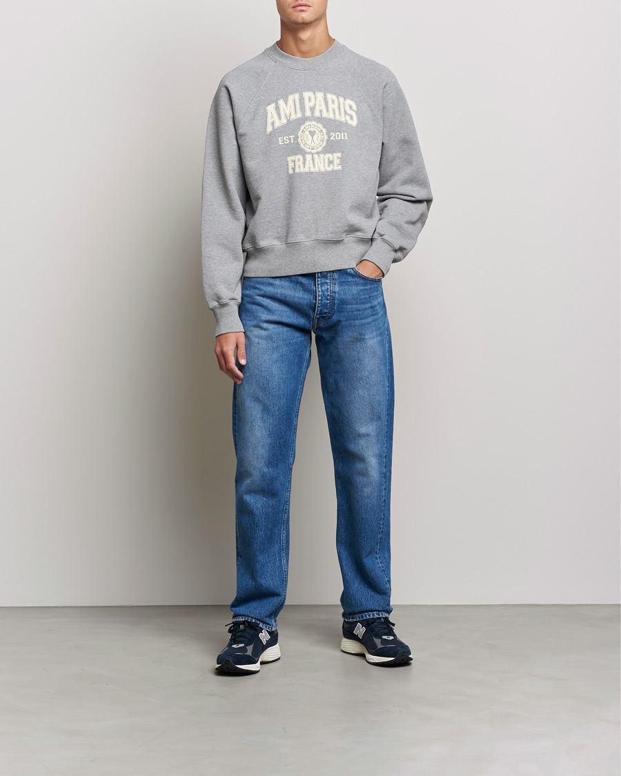 Men | Grey sweatshirts | AMI | Paris College Sweatshirt Heather Grey