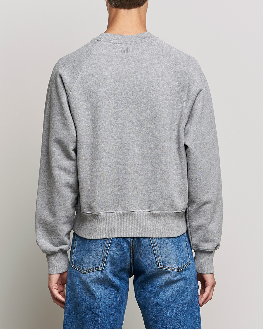 Men | Sweaters & Knitwear | AMI | Paris College Sweatshirt Heather Grey