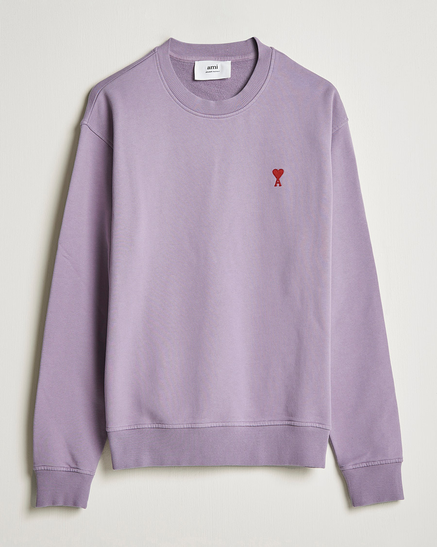 Men |  | AMI | Heart Logo Sweatshirt Washed Purple