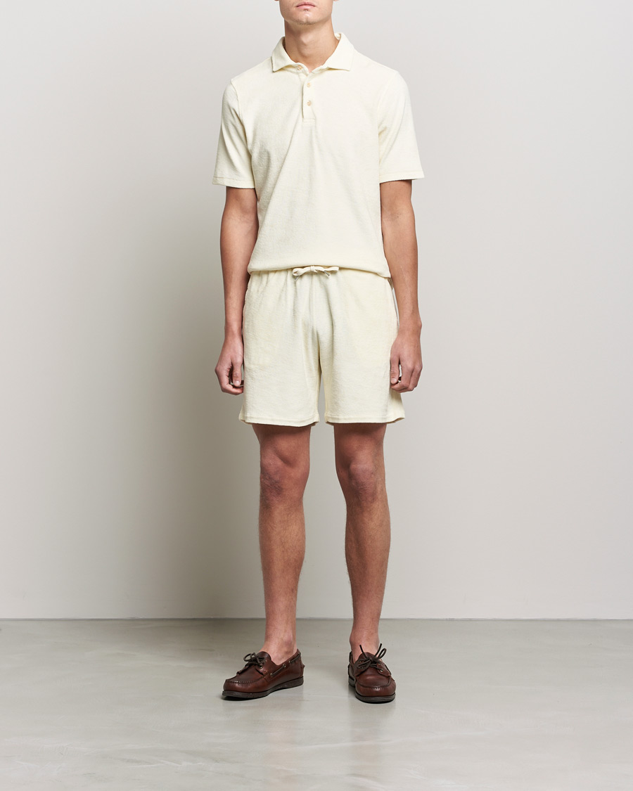 Men |  | Stenströms | Towelling Cotton Shorts Cream