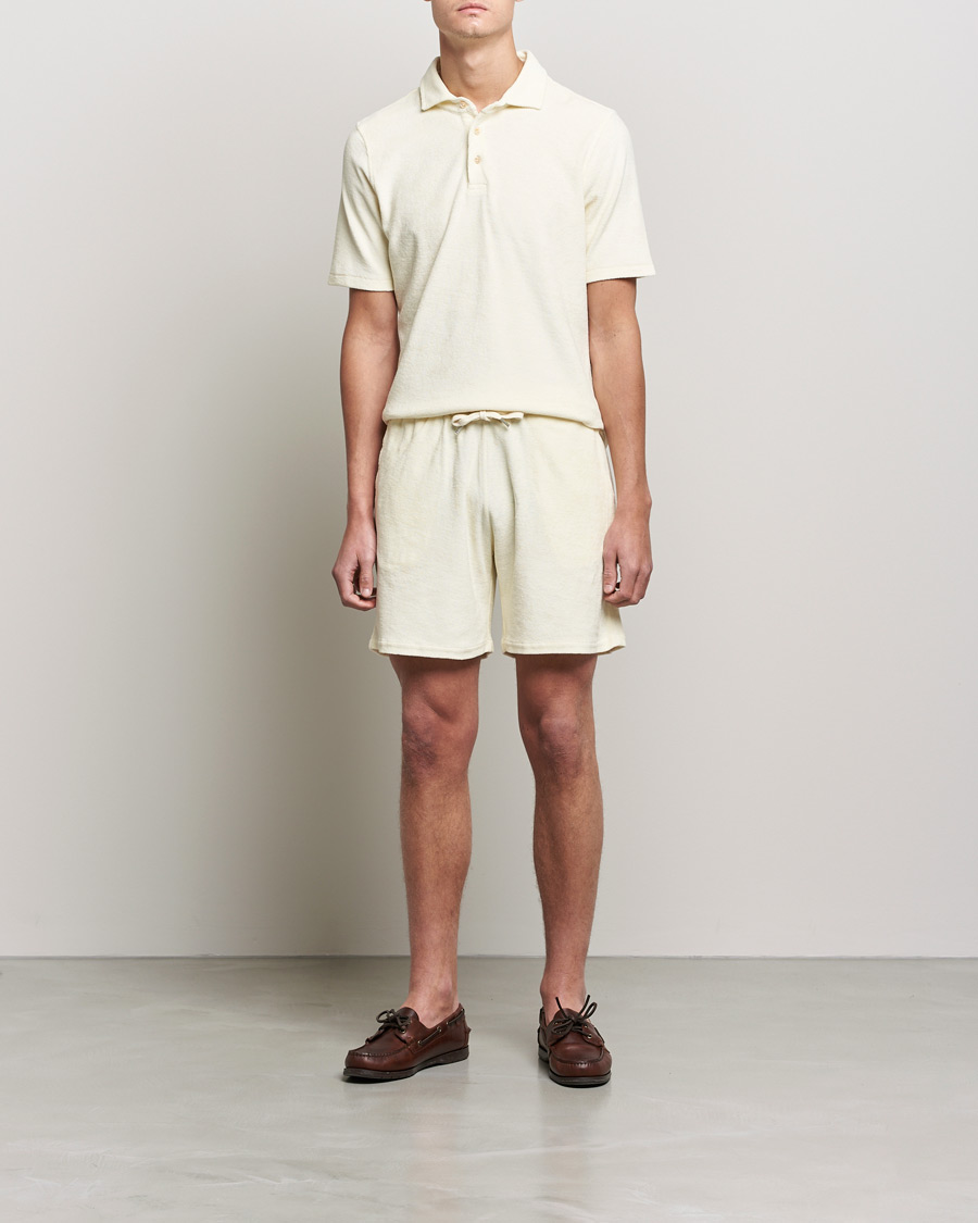 Men | Shorts | Stenströms | Towelling Cotton Shorts Cream