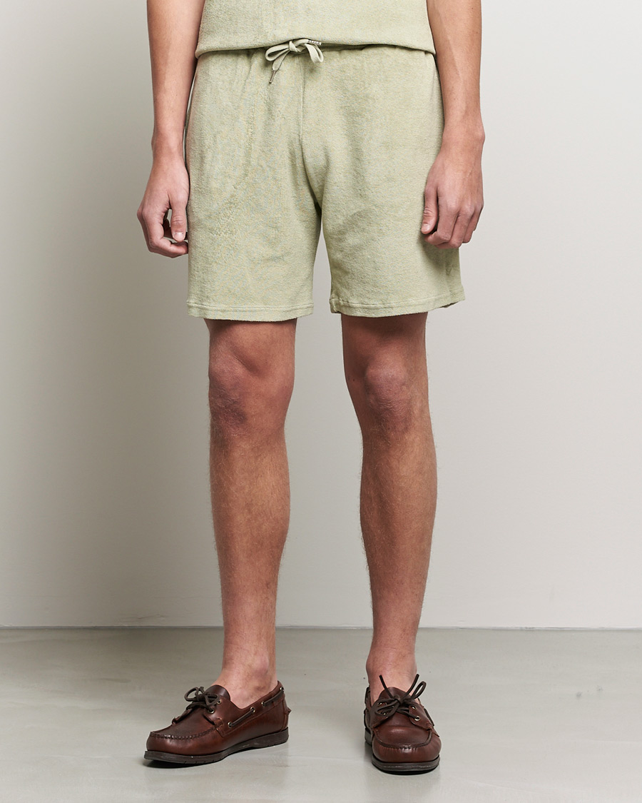 Men |  | Stenströms | Towelling Cotton Shorts Olive
