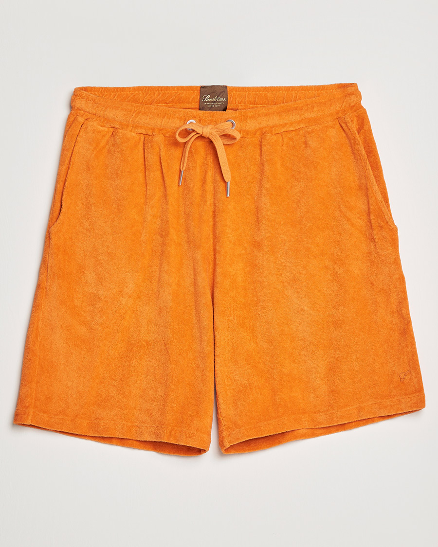 Men | Shorts | Stenströms | Towelling Cotton Shorts Orange