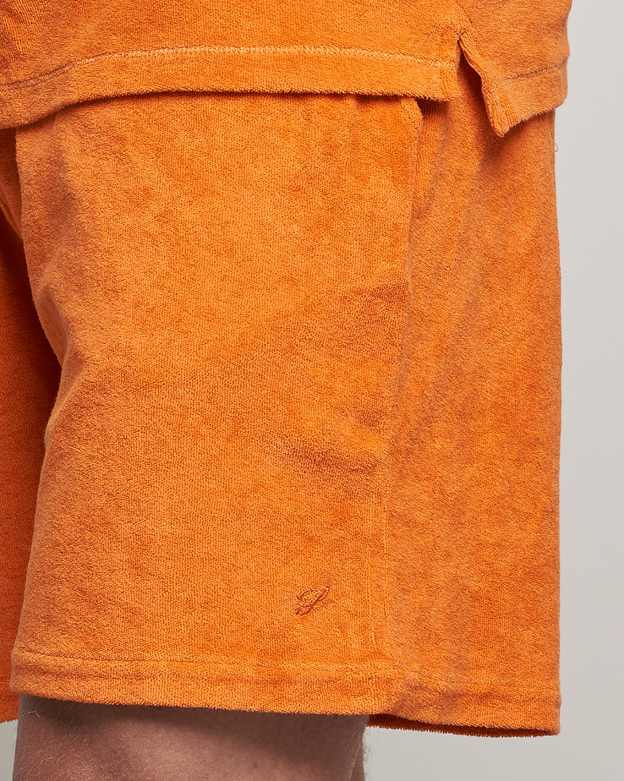 Men | Shorts | Stenströms | Towelling Cotton Shorts Orange