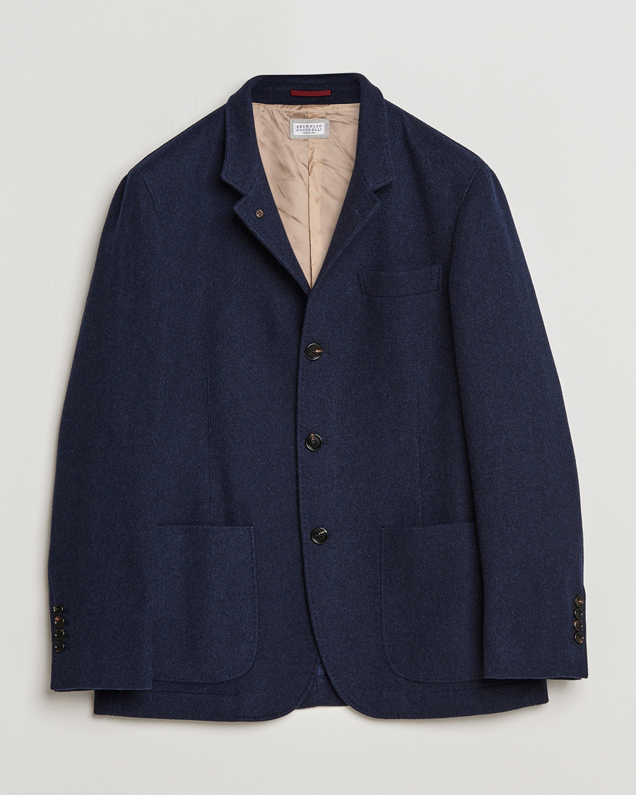 Men | Coats & Jackets | Brunello Cucinelli | Cashmere City Jacket Dark Blue