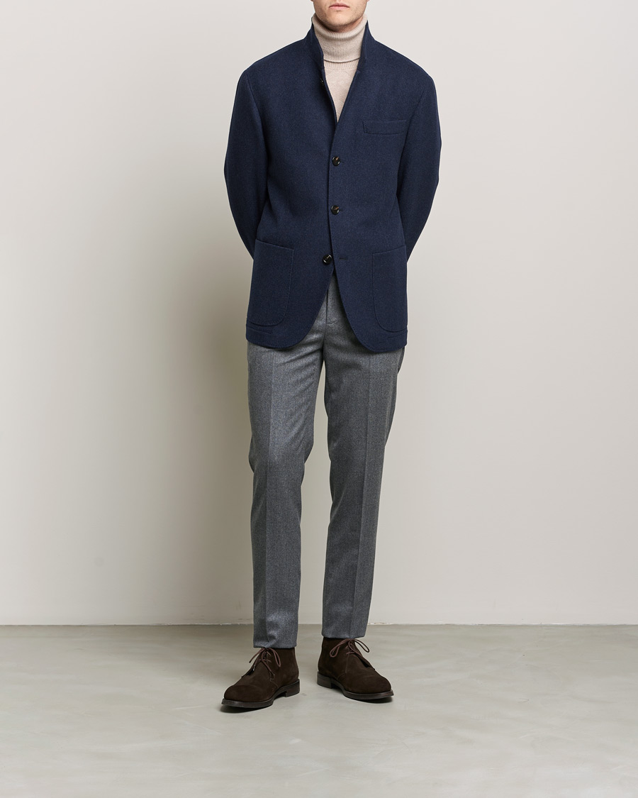Men | Coats & Jackets | Brunello Cucinelli | Cashmere City Jacket Dark Blue