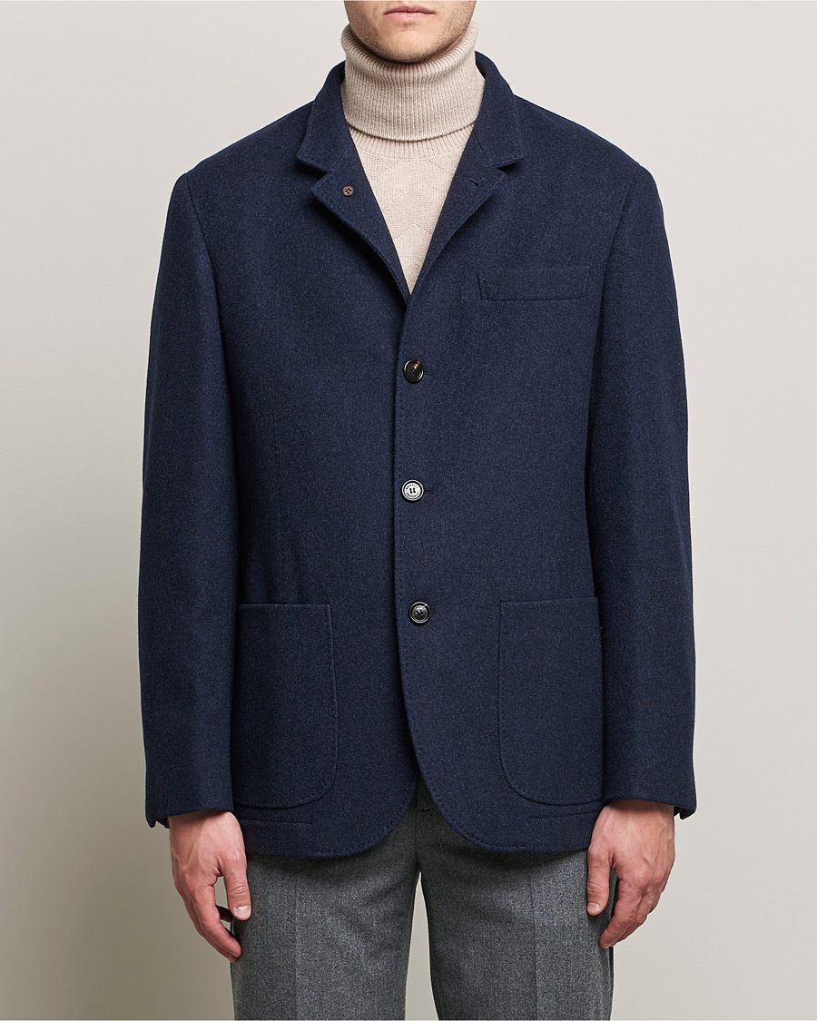 Men | Coats & Jackets | Brunello Cucinelli | Cashmere City Jacket Dark Blue