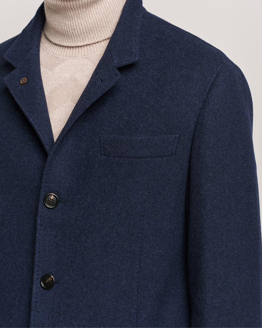 Men | Coats & Jackets | Brunello Cucinelli | Cashmere City Jacket Dark Blue