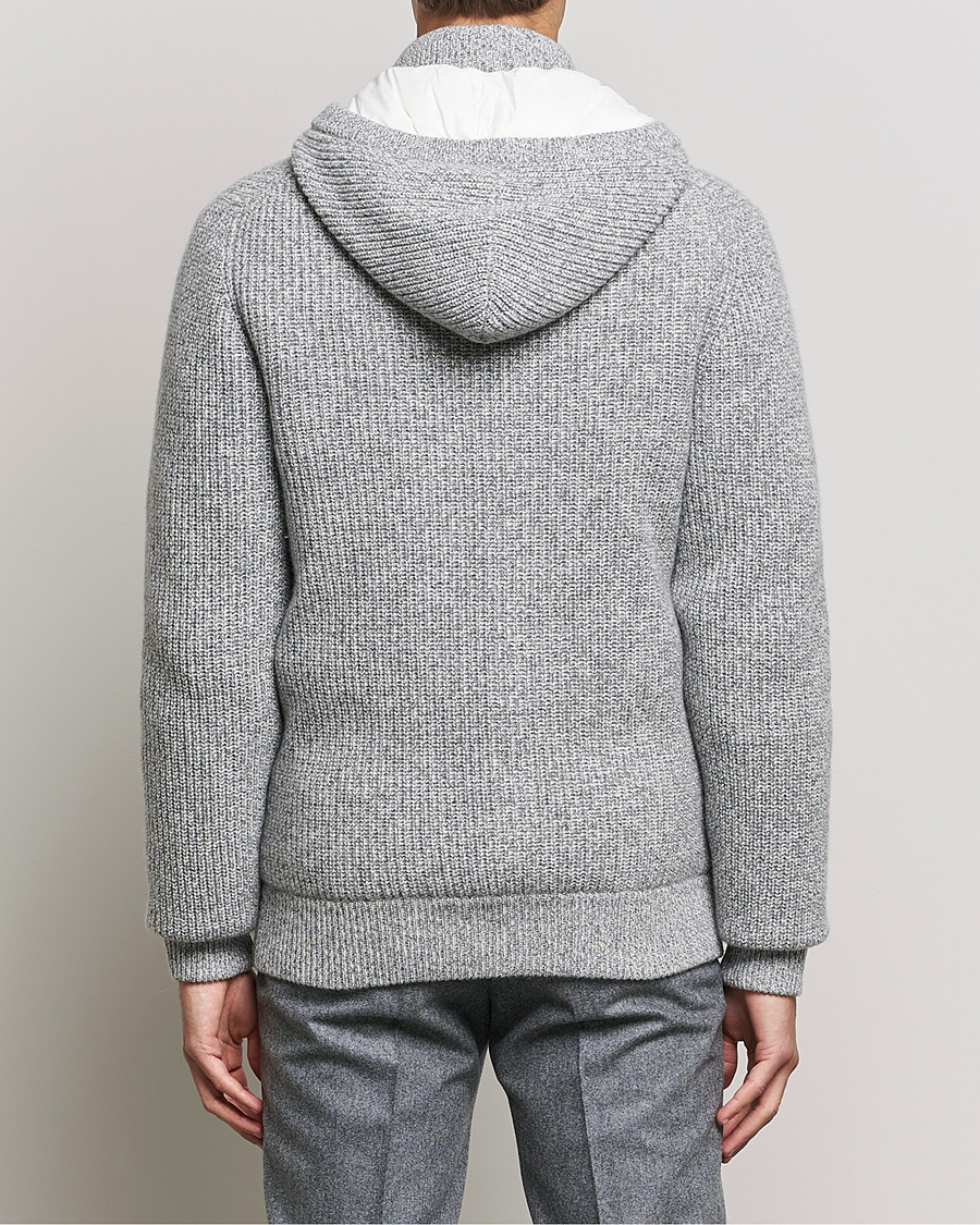 Men | Coats & Jackets | Brunello Cucinelli | Hooded Cashmere Jacket Light Grey